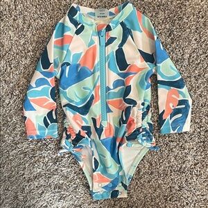 Old Navy Colorful Long Sleeve Baby Swimsuit